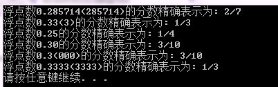 用分数形式精确表达有理数和循环无理数