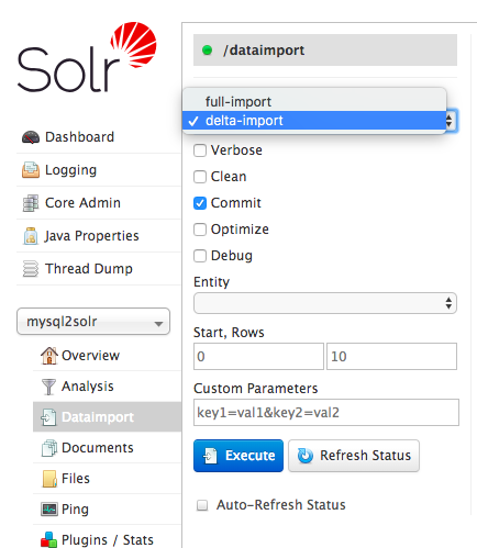 将 MySQL 的增量数据导入到 Apache Solr 中
